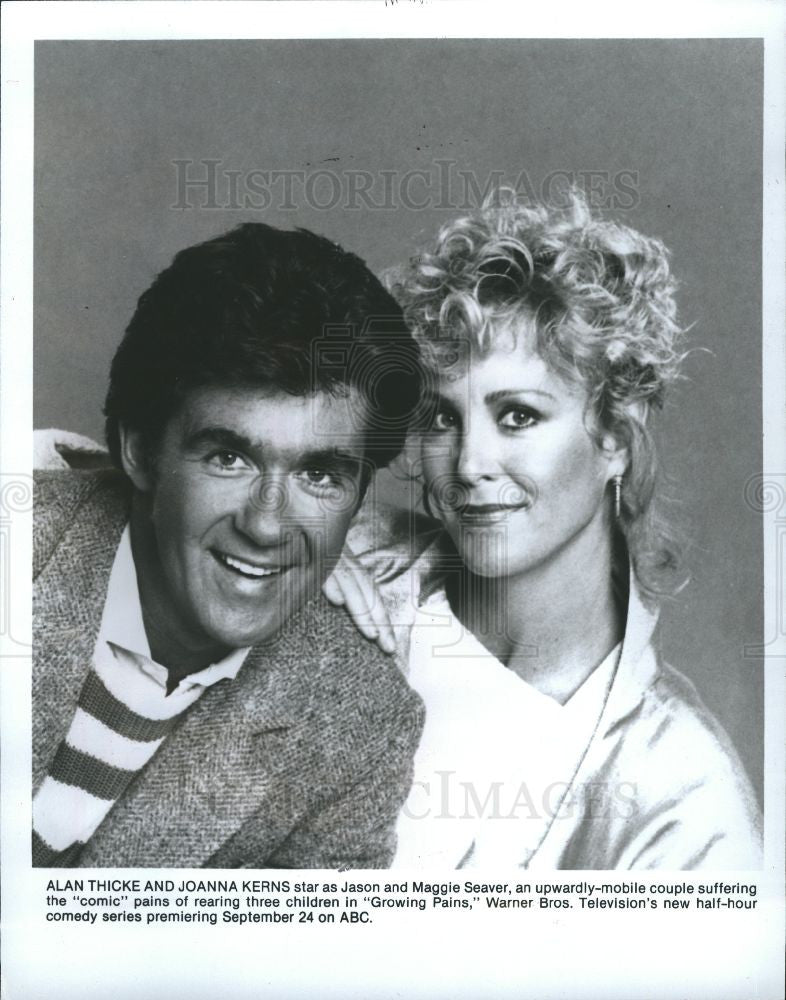 1988 Press Photo Alan Thicke and Joanna Kerns comedy - Historic Images