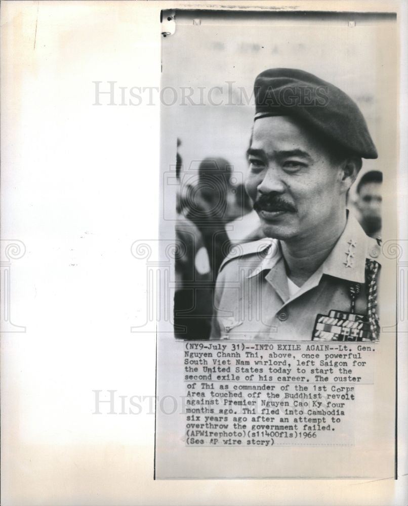 1966 Press Photo Lieutenant General Nguy?n ChÃƒÆ’Ã†â€™Ãƒâ€šÃ‚Â¡nh thi - Historic Images