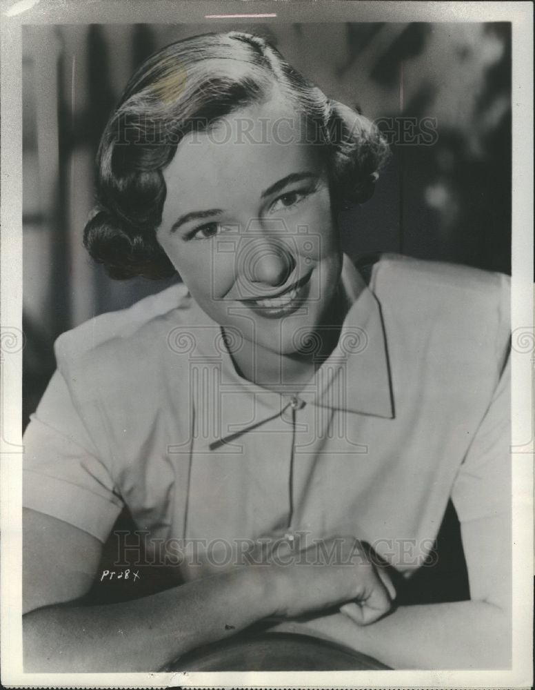 1954 Press Photo Phyllis Thaxter Atomic Attack - Historic Images