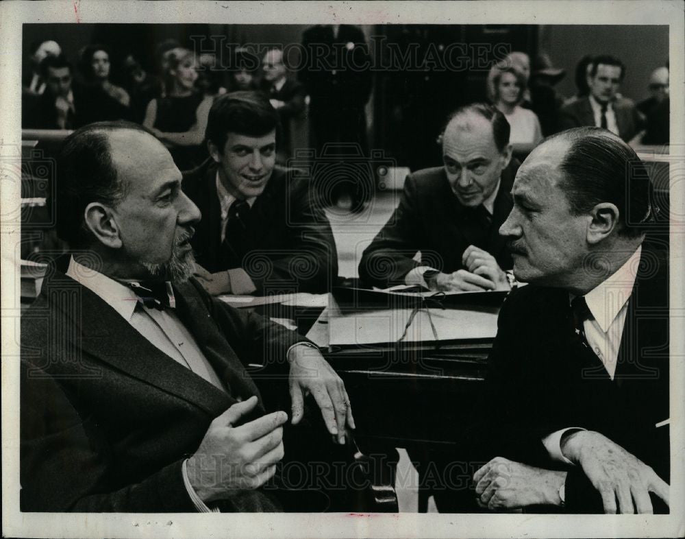1968 Press Photo Jose Ferrer in court Libel Case - Historic Images