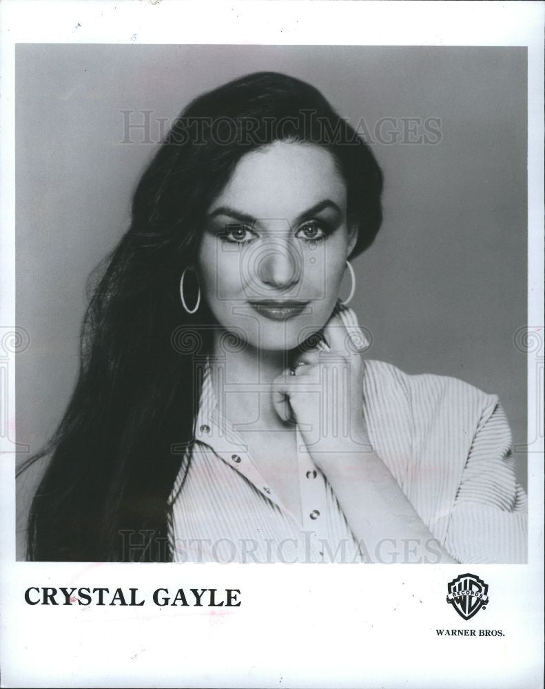 1986 Press Photo crystal gayle Singer, actress producer - Historic Images