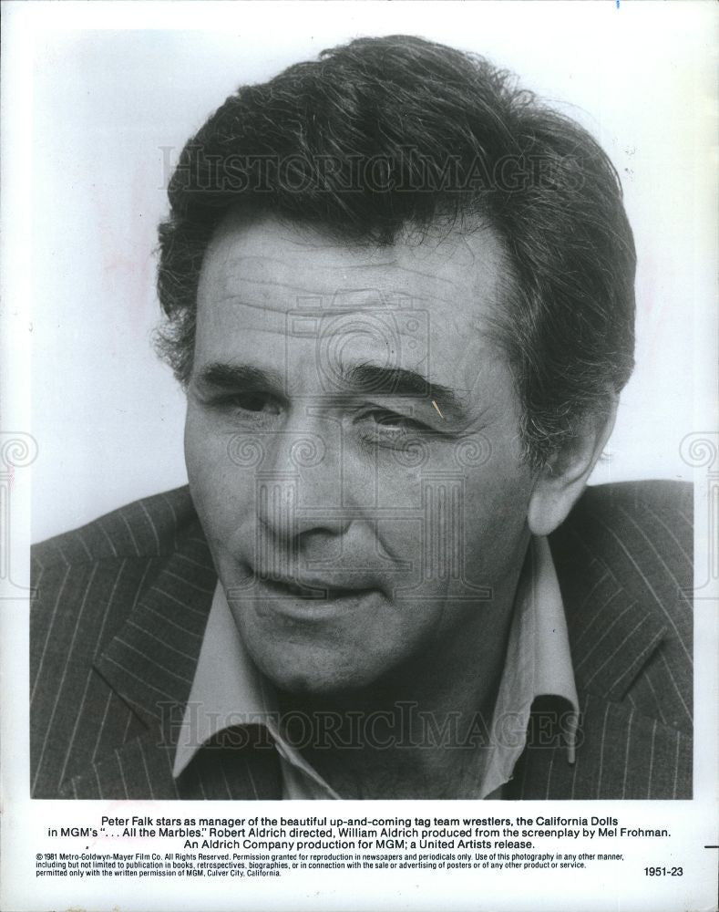 1991 Press Photo Peter Falk American Actor - Historic Images