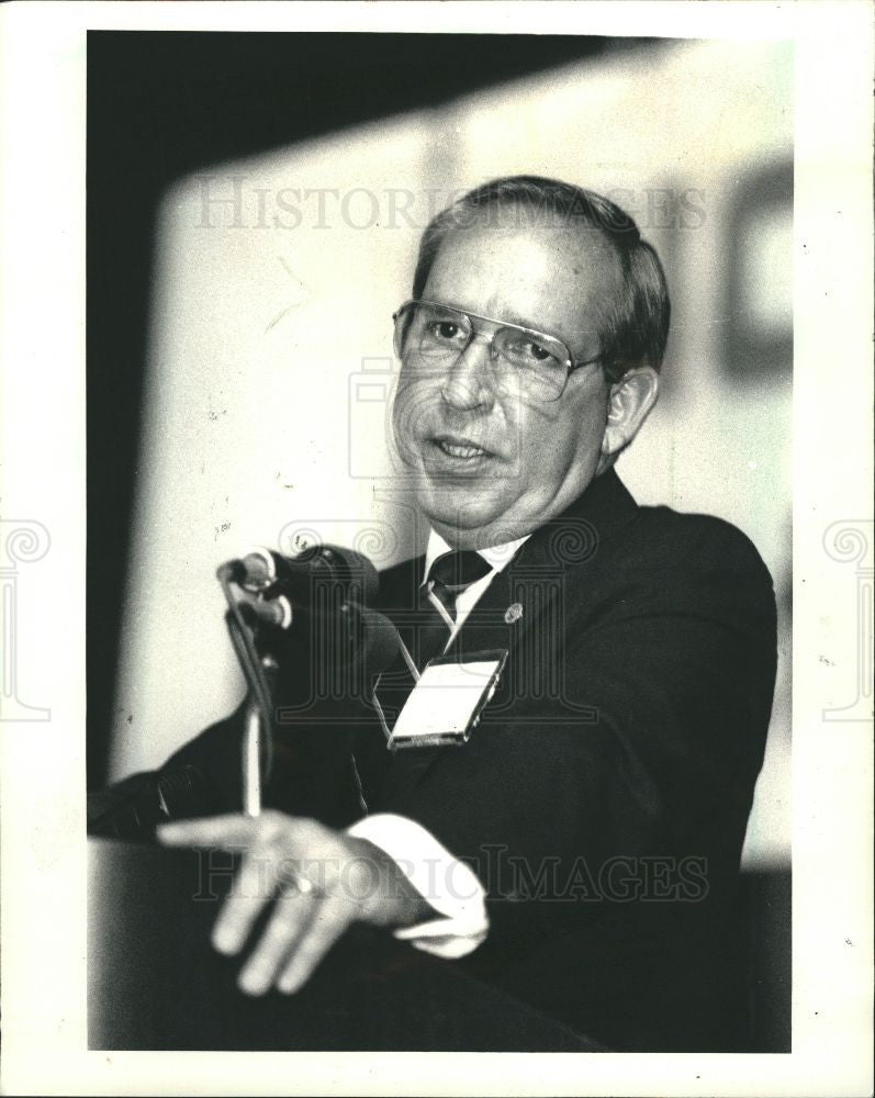 1987 Press Photo Frank Garrison AFL-CIO president - Historic Images