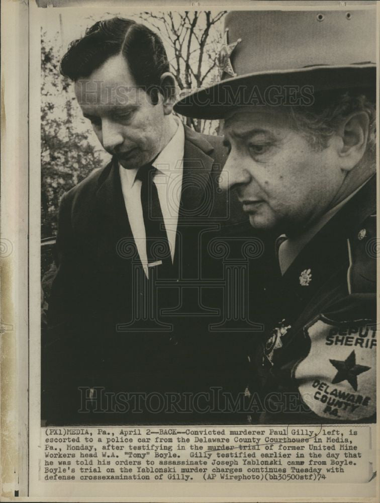 Press Photo Paul Gilly Murderer - Historic Images