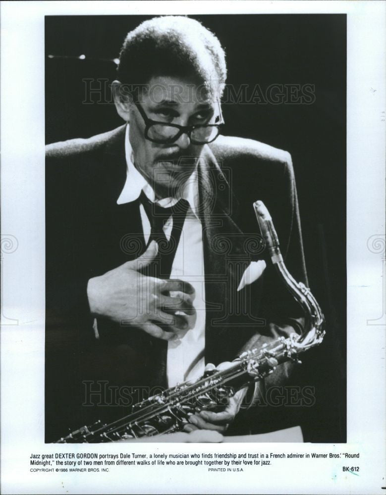 1986 Press Photo Dexter Gordon Round Midnight jazz - Historic Images