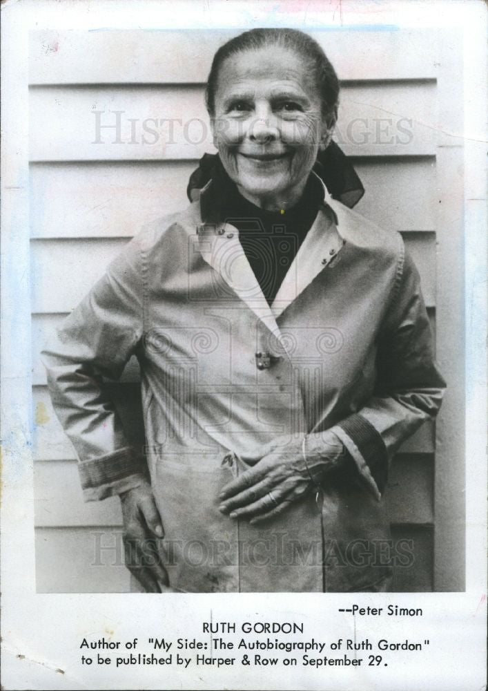 1985 Press Photo Ruth Gordon Author - Historic Images