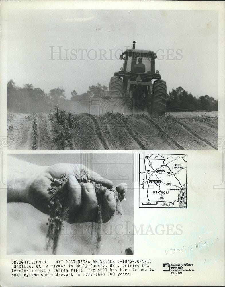 1986 Press Photo Farm Dooly County - Historic Images