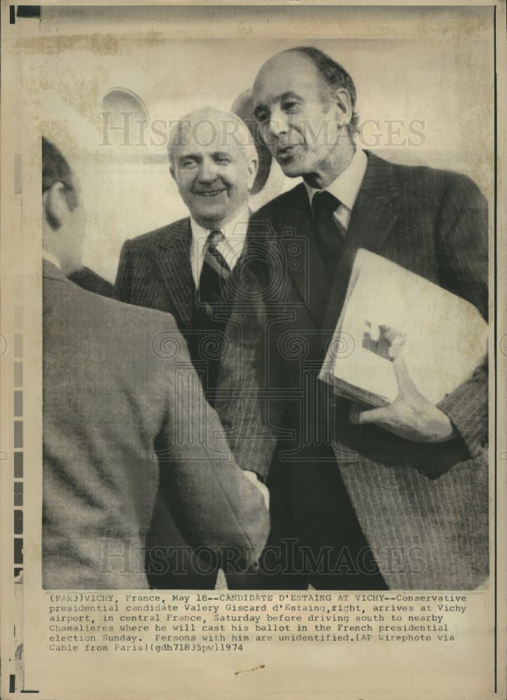 1974 Press Photo Valery Giscard d&#39;Estaing President - Historic Images