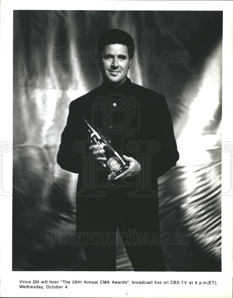 1995 Press Photo Vincent Grant Vince Gill - Historic Images