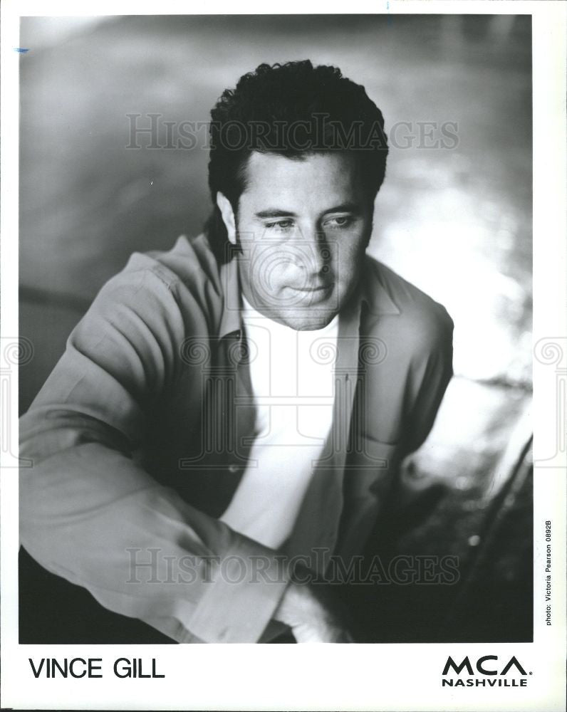 1992 Press Photo Vince Gill Country Singer Songwriter - Historic Images