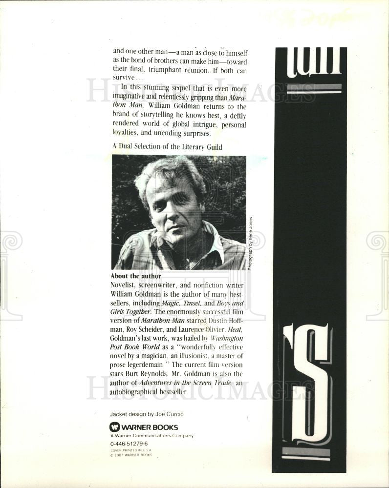 1987 Press Photo William Goldman American novelist - Historic Images