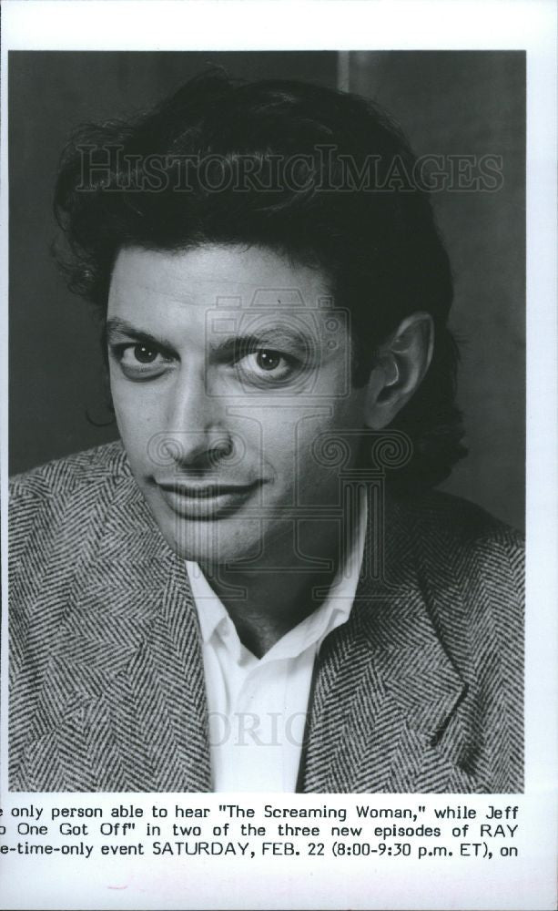 1986 Press Photo Jeff Lynn Goldblum American actor - Historic Images