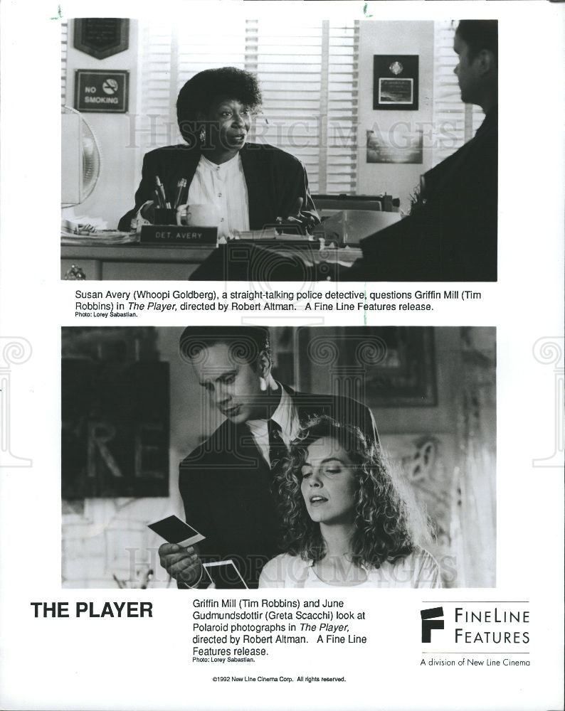1992 Press Photo Actors Whoopi Goldberg &amp; Tim Robbins - Historic Images