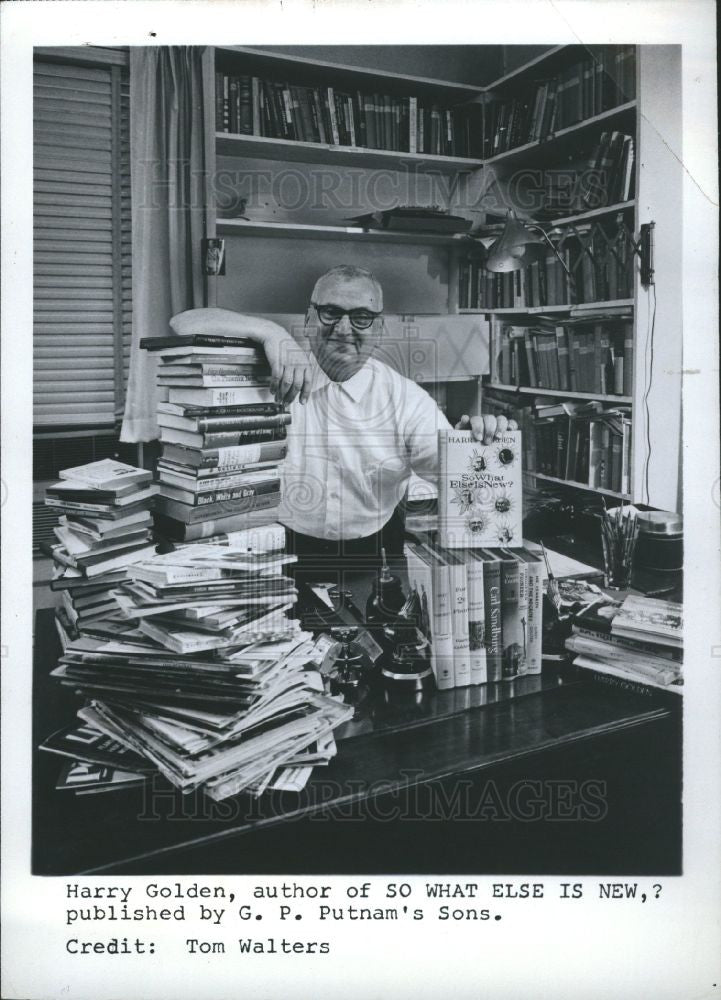 1965 Press Photo Harry Golden Author - Historic Images