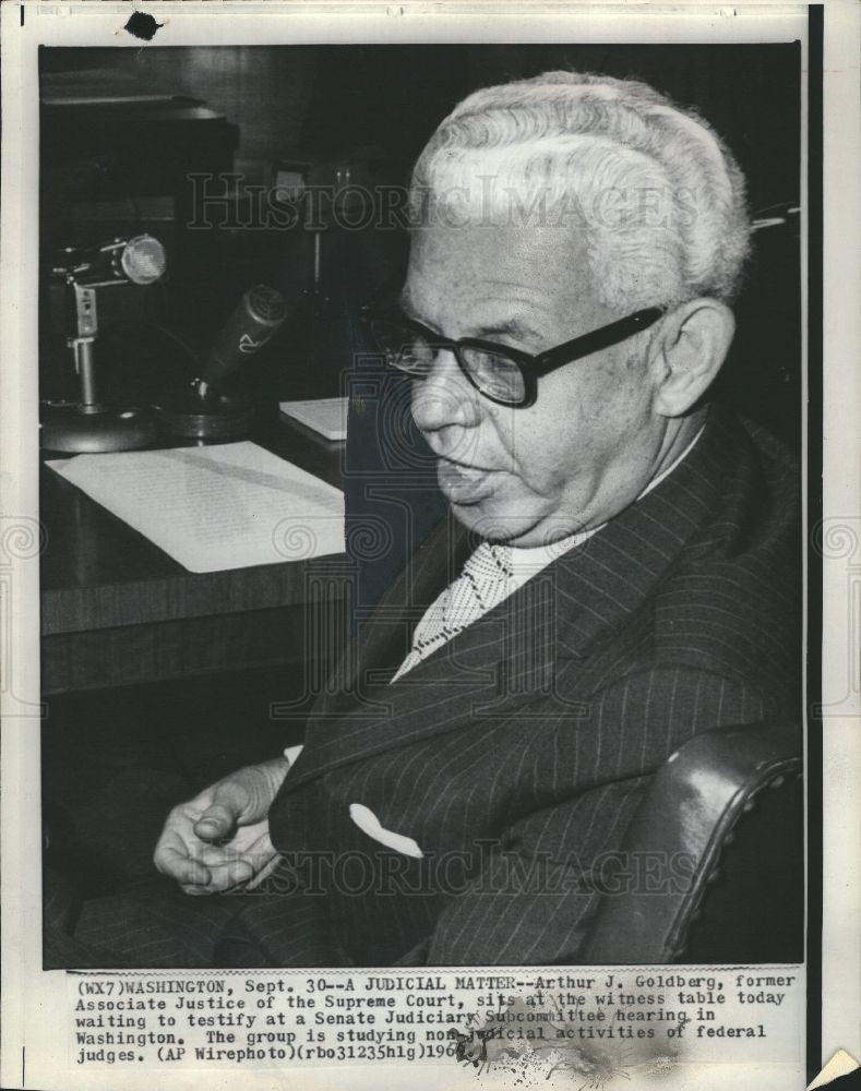1969 Press Photo Arthur J. Goldberg Justice Sup. Court - Historic Images