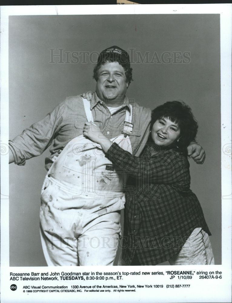 1989 Press Photo John Goodman Barr ROSEANNE ABC - Historic Images