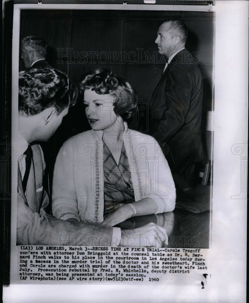 1960 Press Photo Carole Tregoff model murder defendant - Historic Images