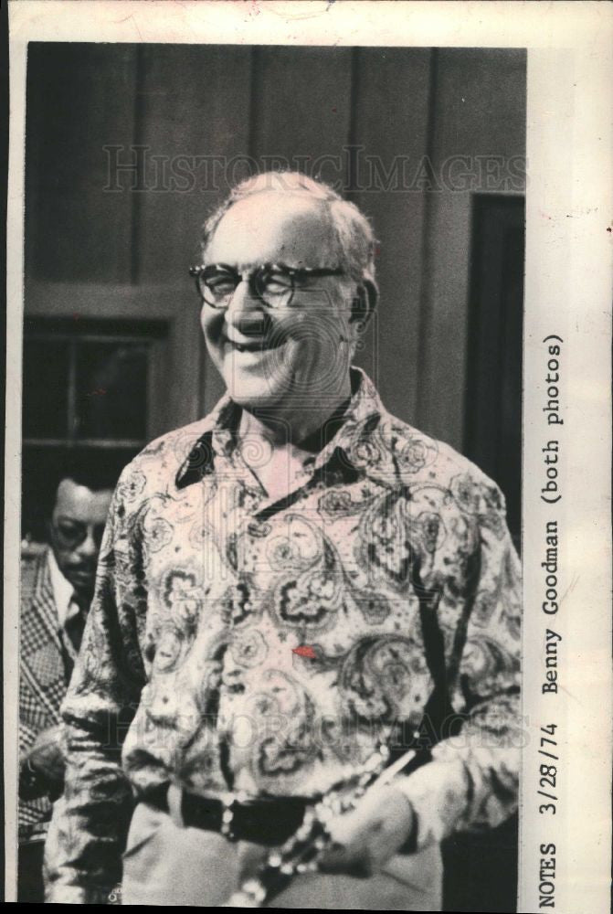 1974 Press Photo Benny Goodman American jazz musician - Historic Images