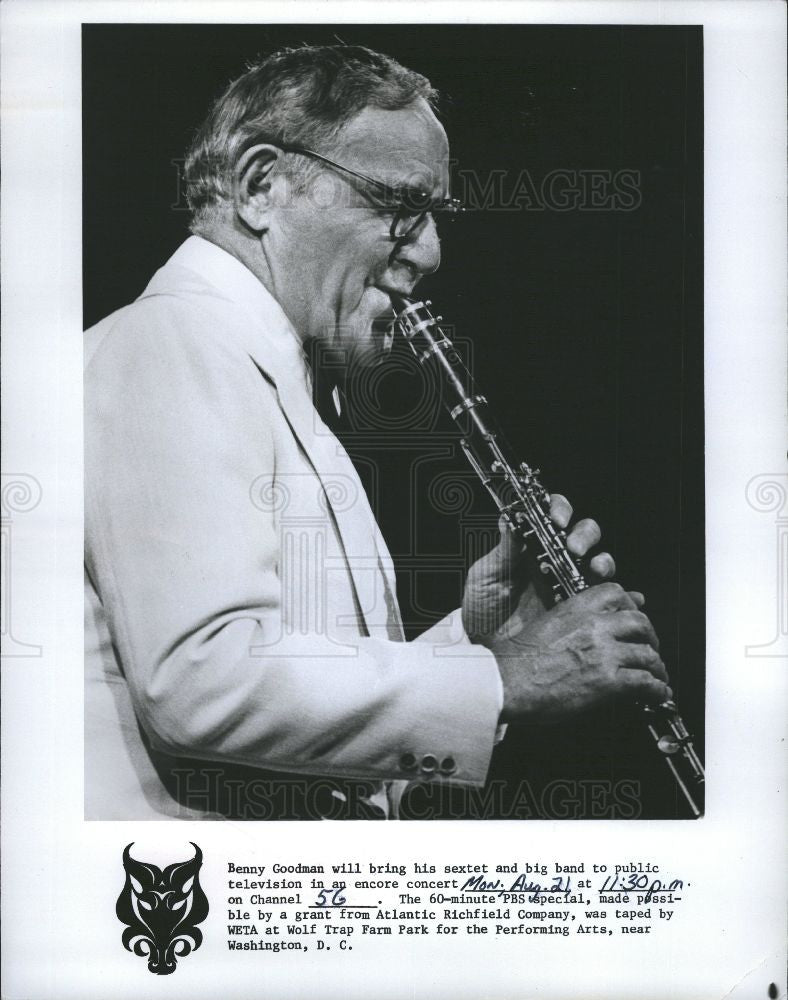 1978 Press Photo Benny Goodman, encore concert, PBS - Historic Images
