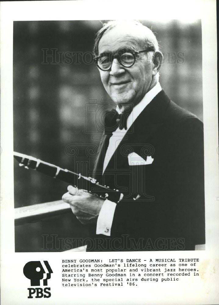 1988 Press Photo Benjamin David Benny Goodman musician - Historic Images