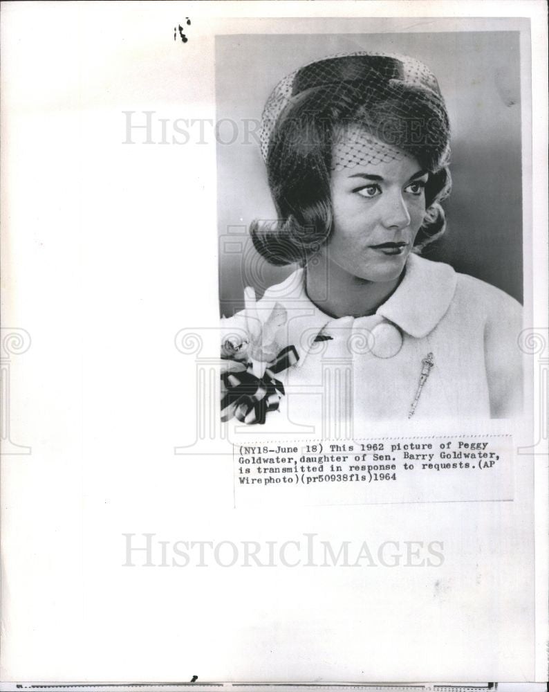 1964 Press Photo Peggy Goldwater Daughter Senator Barry - Historic Images
