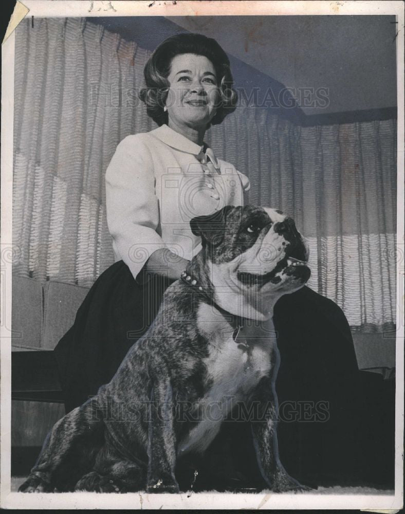 1963 Press Photo Margaret Goldwater Bulldog Arizona - Historic Images