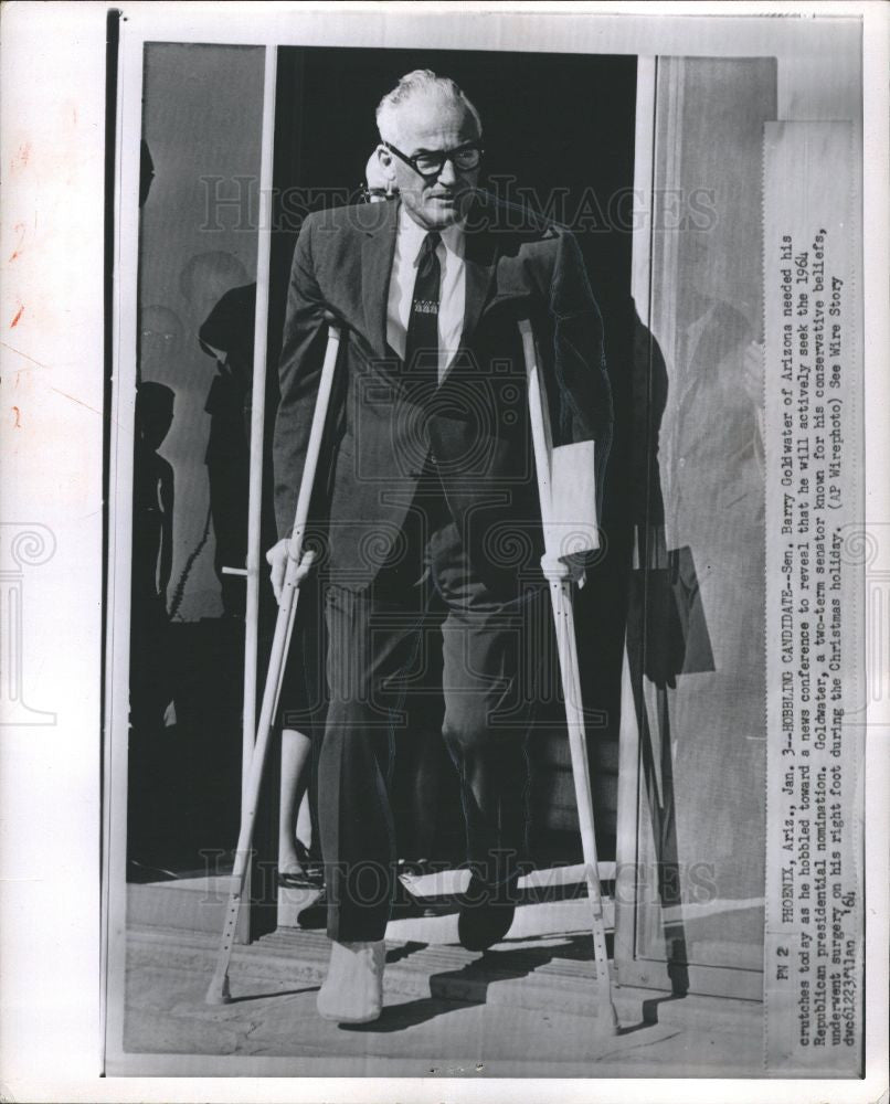 1964 Press Photo Barry Goldwater United States Senator - Historic Images