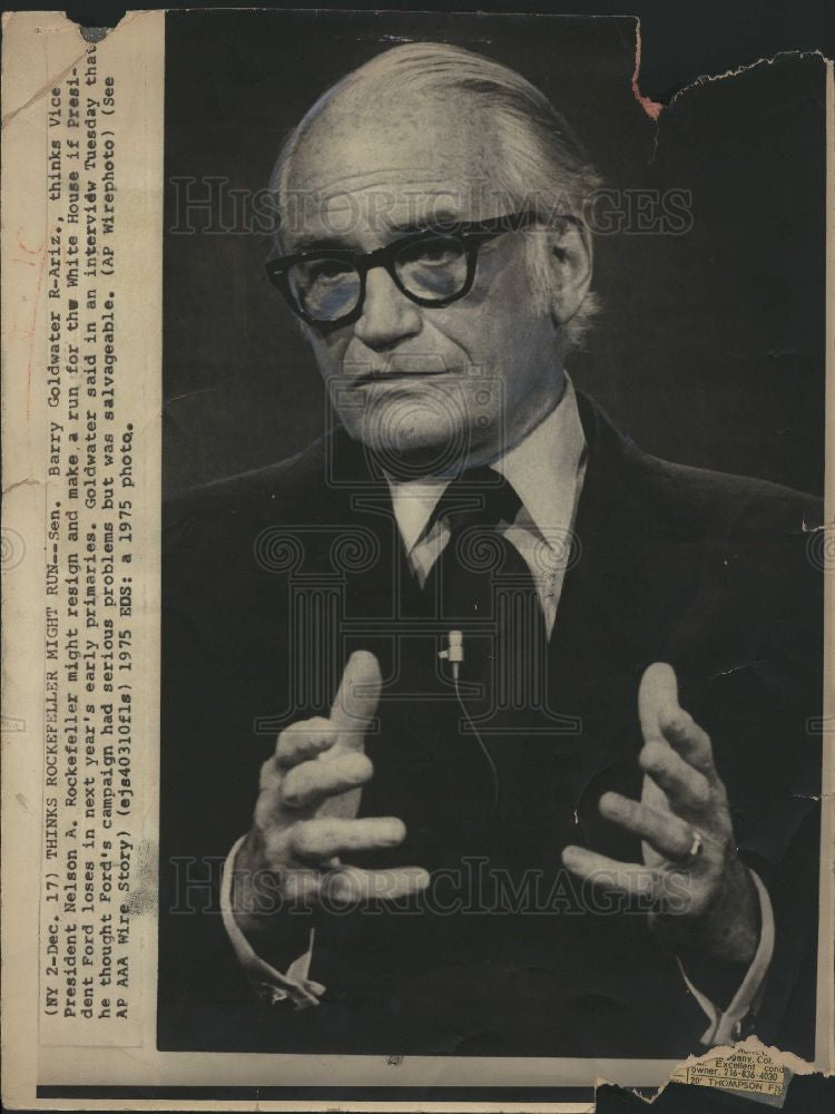 1979 Press Photo Bary Goldwater Senator R-Ariz. - Historic Images