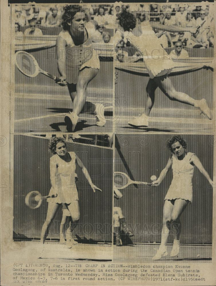 1974 Press Photo Wimbledon Evonne Goolagong Australia - Historic Images