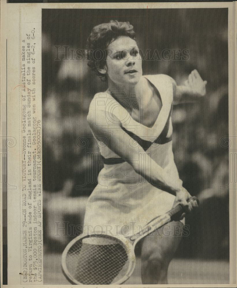 1976 Press Photo Evonne Goolagong Virginia Wade tennis - Historic Images