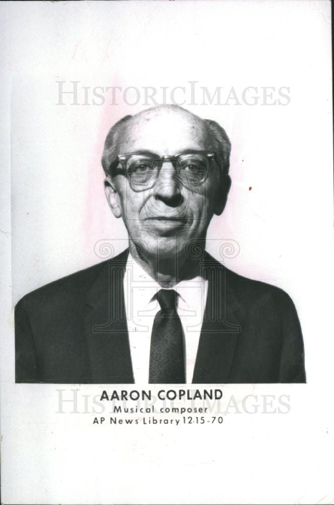 1970 Press Photo Aaron Copland Composer - Historic Images