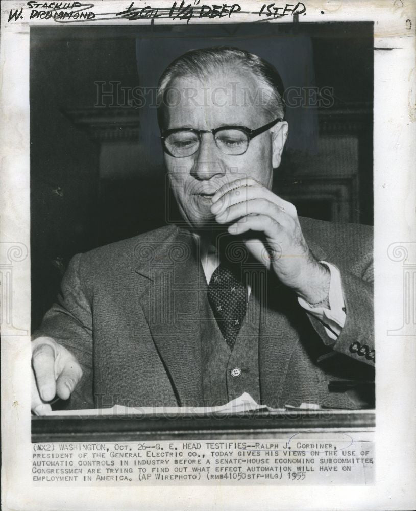 1957 Press Photo ralph j. cordiner - Historic Images