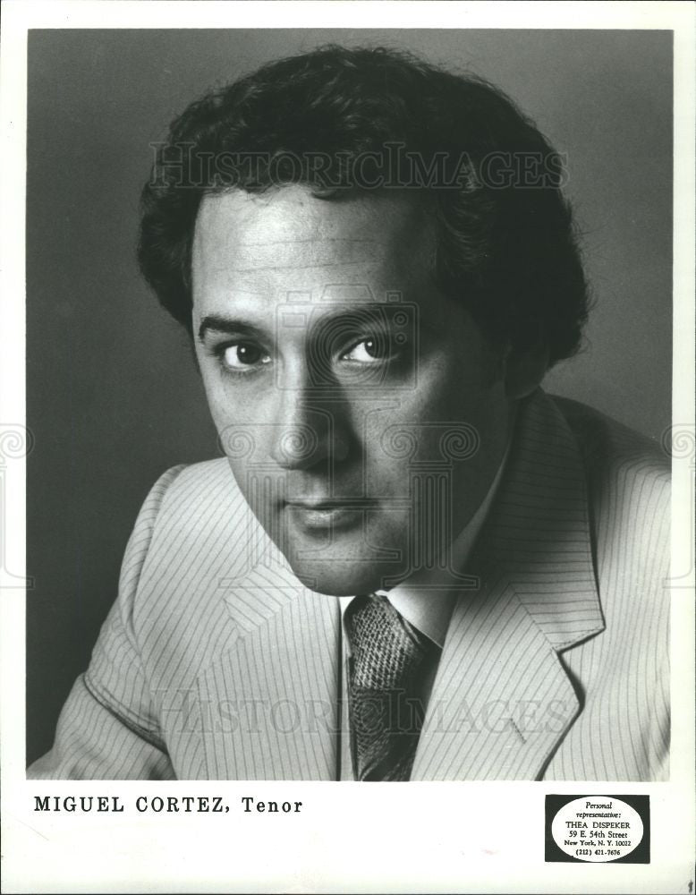 1988 Press Photo Miguel Cortez Tenor - Historic Images