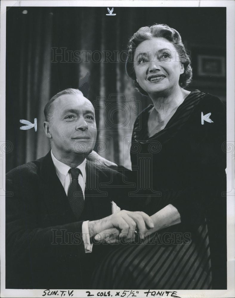 1957 Press Photo Charles Boyer, Katharine Garnell play - Historic Images