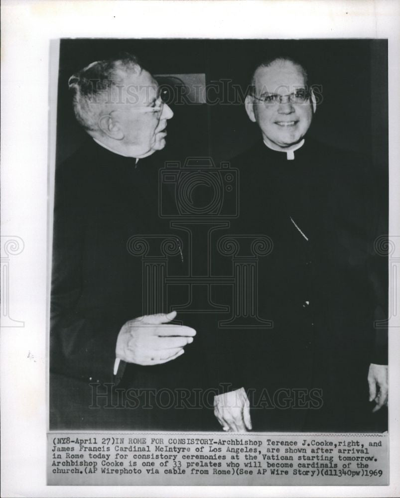 1988 Press Photo Terence J. Cooke Archbishop Los Angele - Historic Images