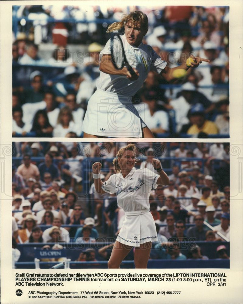 1991 Press Photo Steffi Graf Tennis ABC