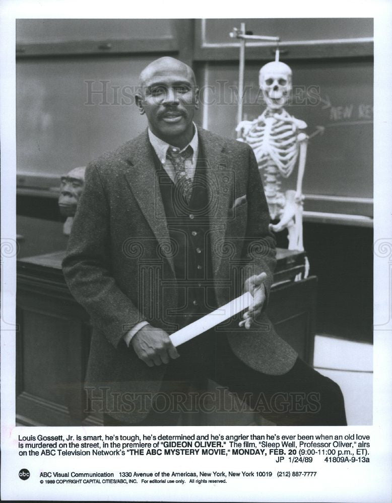 1989 Press Photo Louis Gossett, Jr actor Gideon Oliver - Historic Images