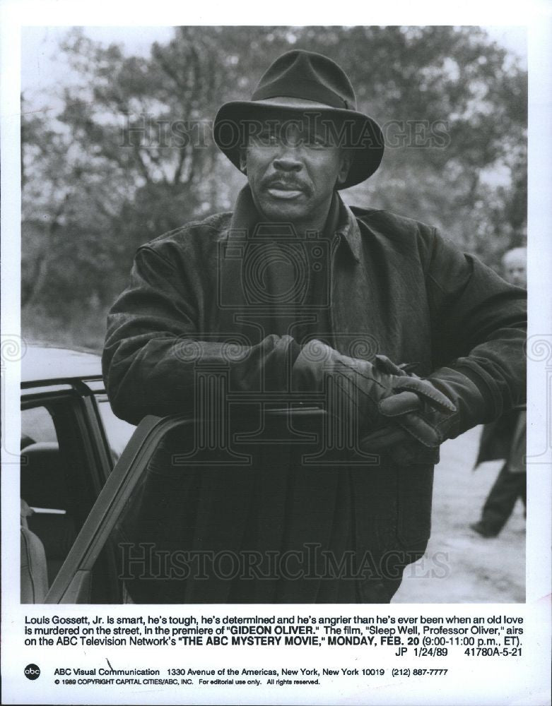1989 Press Photo LOUIS GOSSETT JR, GIDEON OLIVER - Historic Images