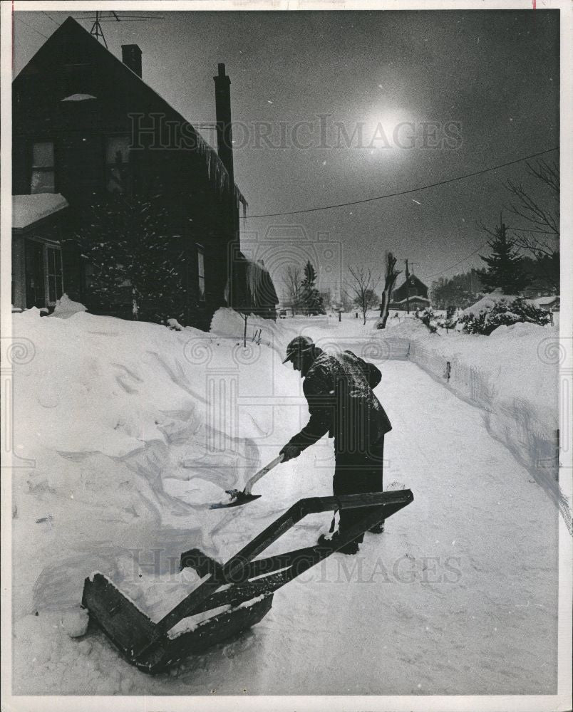 1971 Press Photo Florida Michigan snow Richard Williams - Historic Images