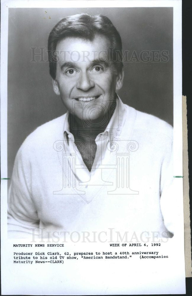 1995 Press Photo Producer DICK CLARK AMERICAN BANDSTAND - Historic Images