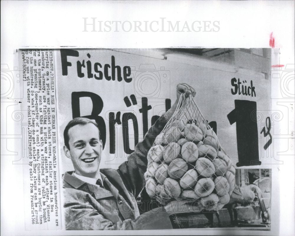 1966 Press Photo Germany Neu Isenburg Price War Stores - Historic Images