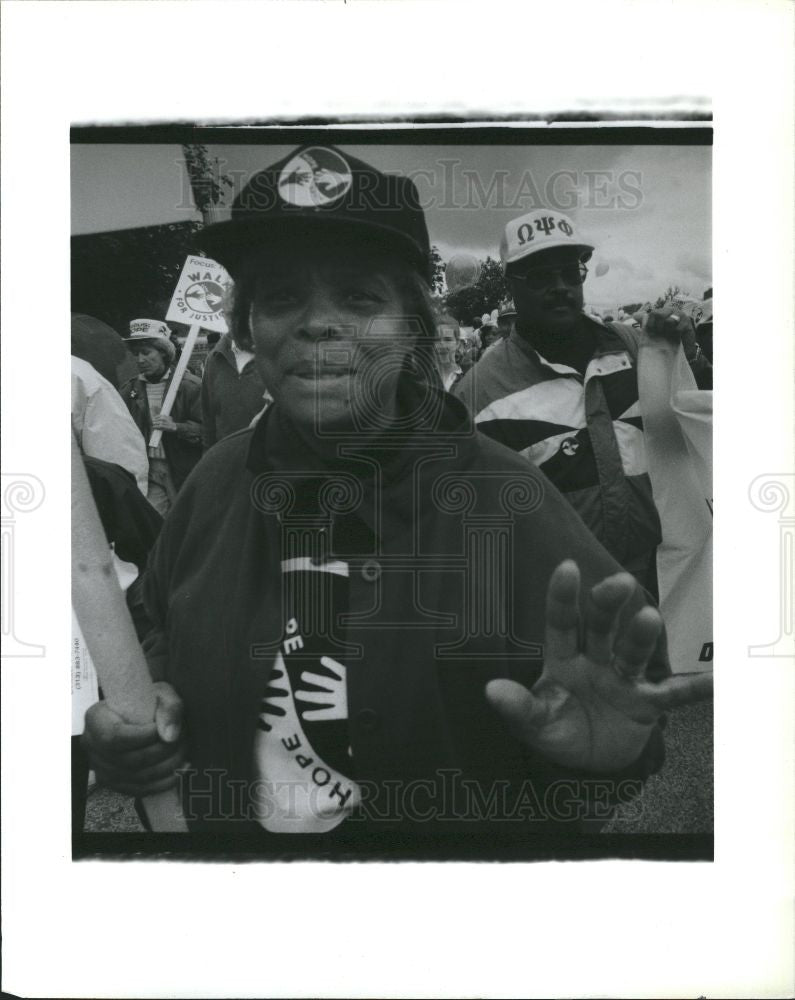 1992 Press Photo hope annual walk for justice - Historic Images