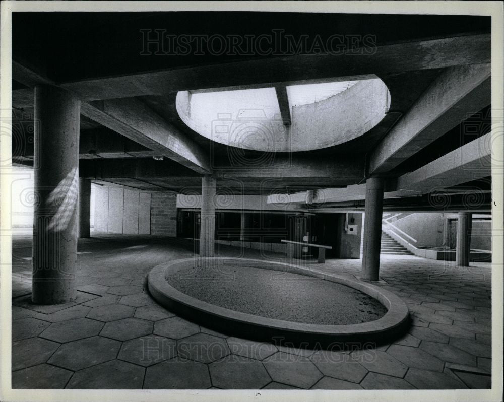 1979 Press Photo Philip A. Hart Plaza Detroit - Historic Images