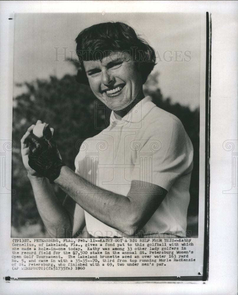 1960 Press Photo Kathy Cornelius Lakeland Fla. Golfer - Historic Images