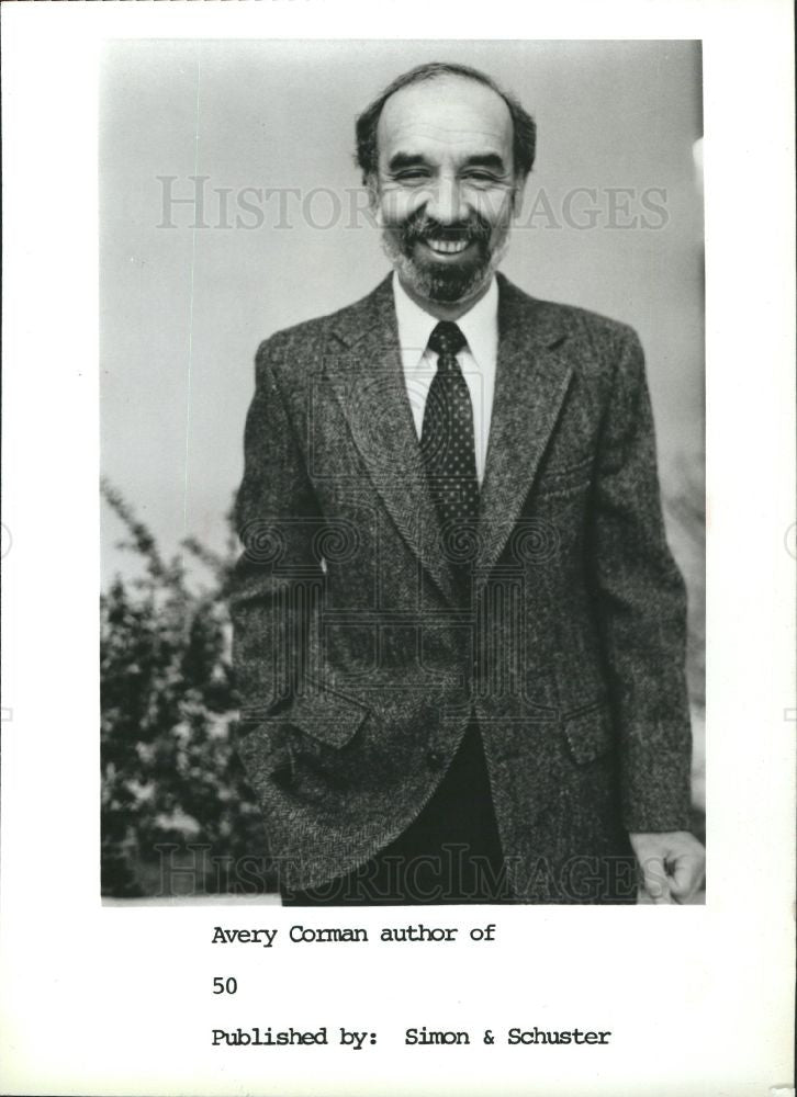 1987 Press Photo Avery Corman Simon &amp; Schuster - Historic Images