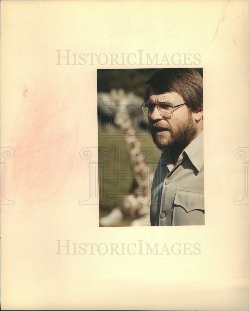 1983 Press Photo Steve Graham of Detroit Zoo - Historic Images