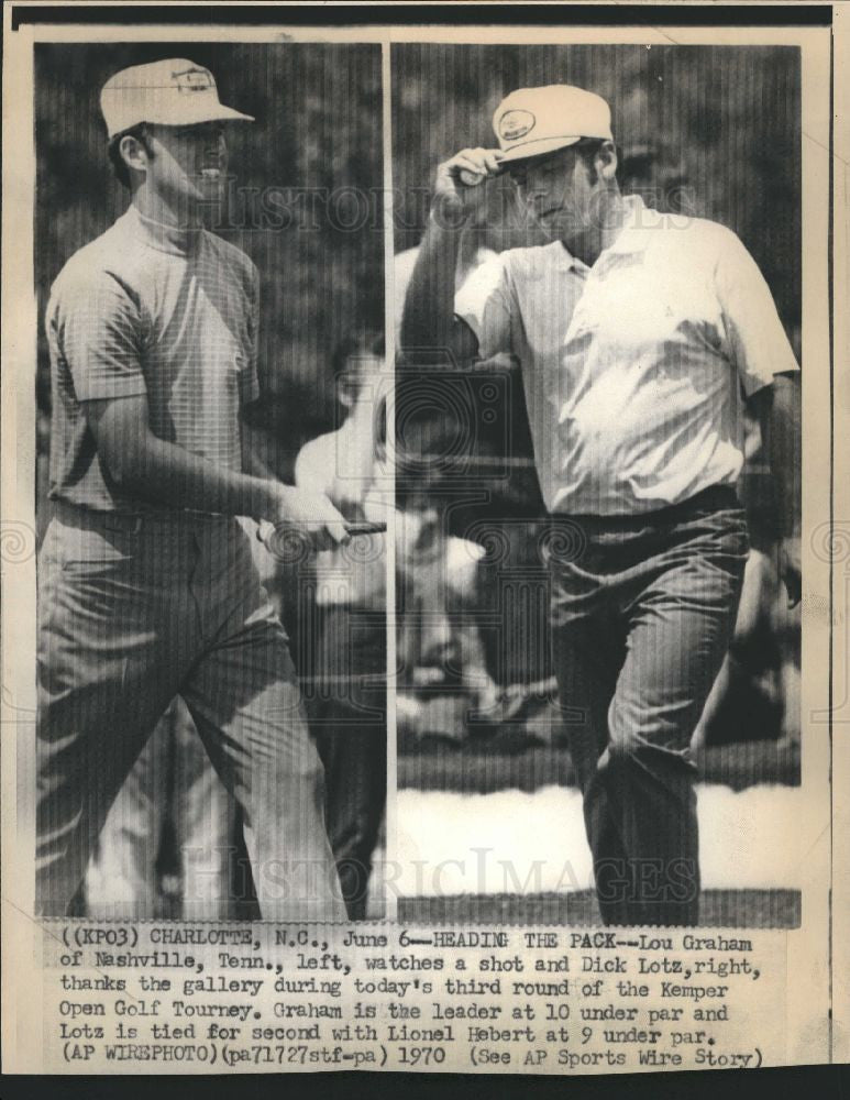 1970 Press Photo Lou Graham Dick Lotz Kemper Open Golf - Historic Images