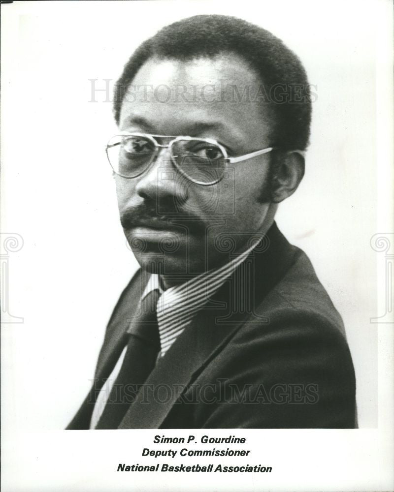 1976 Press Photo Simon P. Gourdine NBA Commissioner - Historic Images