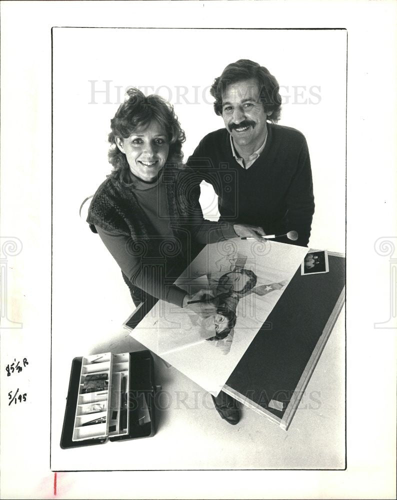 1986 Press Photo jim and Ruthhanne gould artist - Historic Images