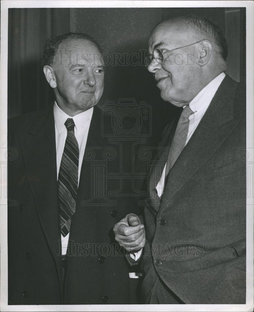 1951 Press Photo Sen. Harry F Byrd, Mr B E Hutchinson - Historic Images